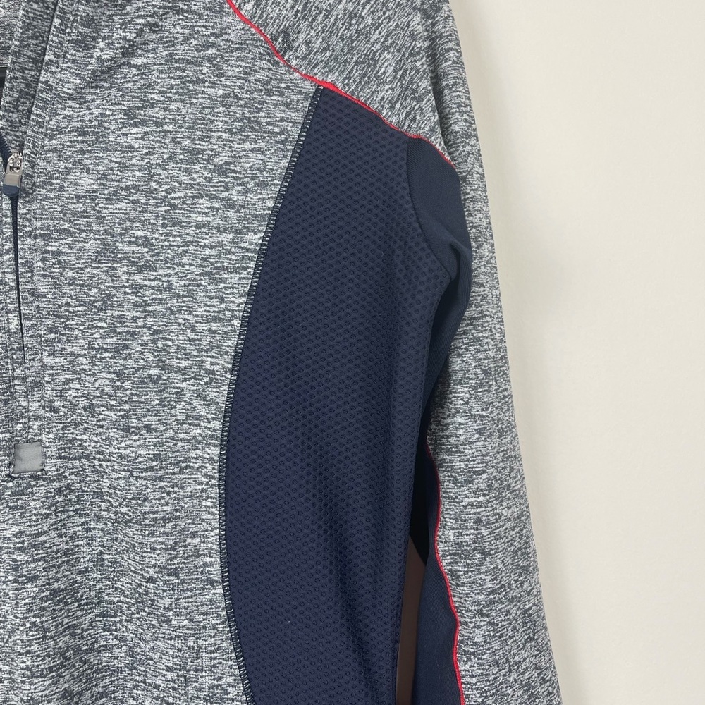 Athleta Grey and nNavy Fitted Quarter Zip Size XXS - Picture 3 of 9